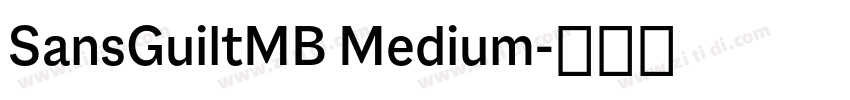 SansGuiltMB Medium字体转换